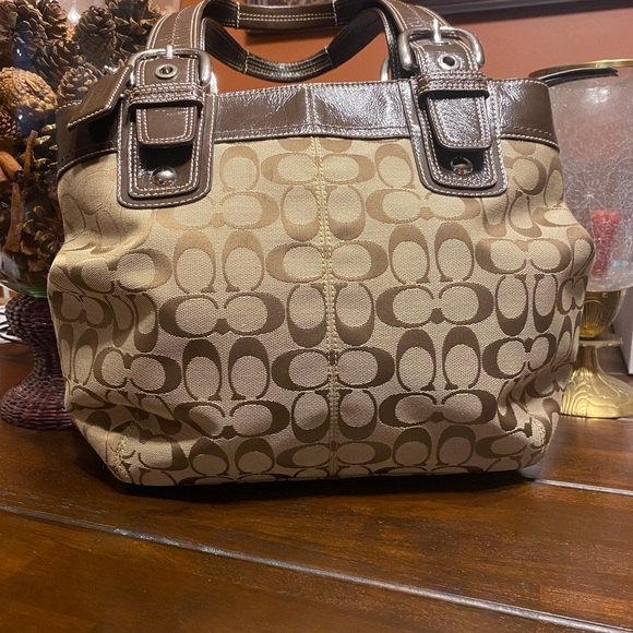 SOLD ON MERCARI Coach Soho Pleated signature North South Tote - Picture 2 of 9